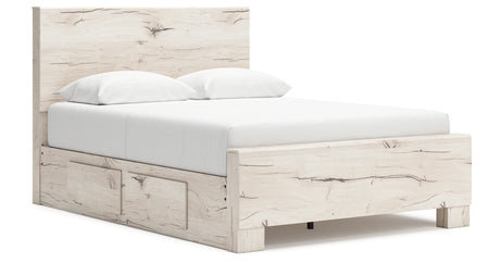 Lawroy Light Natural Queen Storage Platform Bed with 2 Drawers from Ashley - Luna Furniture