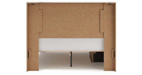 Lawroy Light Natural Queen Storage Platform Bed with 2 Drawers from Ashley - Luna Furniture