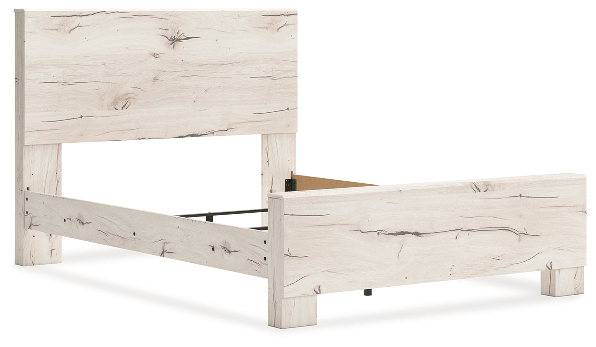 Lawroy Queen Panel Headboard with 2 Nightstands in Light Natural from Ashley - Luna Furniture
