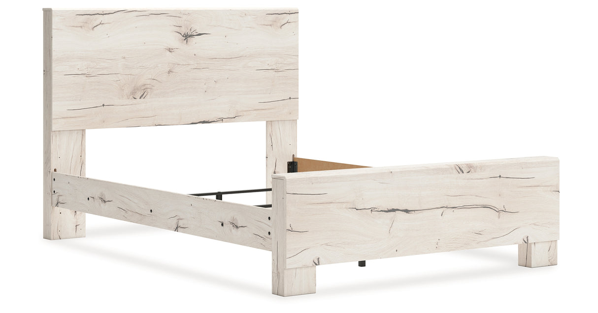 Lawroy Queen Panel Bed with Dresser and 2 Nightstands in Light Natural from Ashley - Luna Furniture