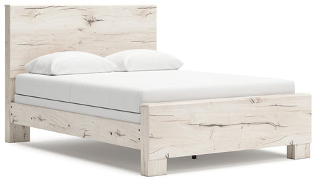 Lawroy Light Natural Queen Panel Bed, Dresser and Mirror from Ashley - Luna Furniture