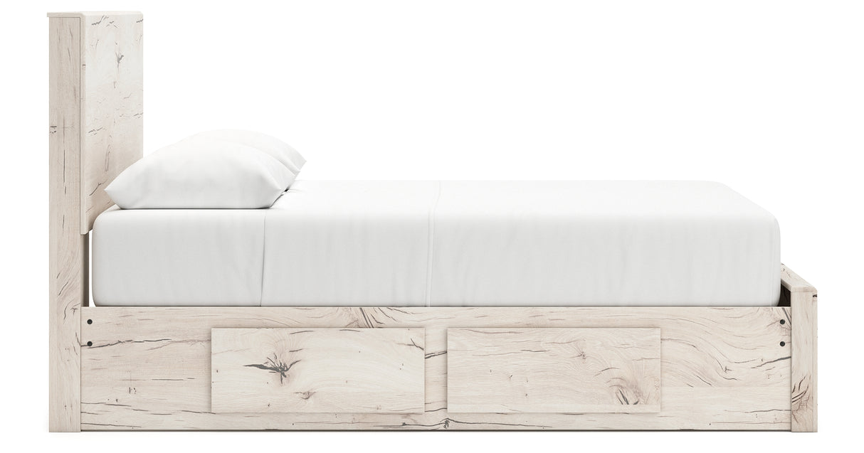 Lawroy Light Natural Queen Storage Platform Bed with 6 Drawers from Ashley - Luna Furniture