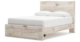 Lawroy Light Natural Queen Storage Platform Bed from Ashley Furniture - Luna Furniture