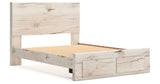 Lawroy Light Natural Queen Storage Platform Bed from Ashley Furniture - Luna Furniture