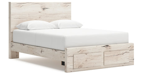 Lawroy Queen Panel Storage Bed with Dresser in Light Natural from Ashley - Luna Furniture