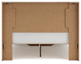 Lawroy Queen Panel Headboard with 2 Nightstands in Light Natural from Ashley - Luna Furniture