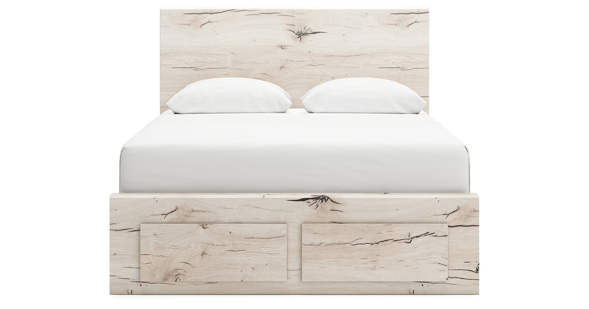 Lawroy Light Natural Queen Storage Platform Bed from Ashley Furniture - Luna Furniture