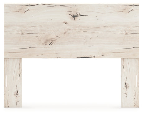 Lawroy Queen Panel Headboard with 2 Nightstands in Light Natural from Ashley - Luna Furniture