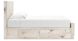 Lawroy Light Natural King Storage Platform Bed with 2 Drawers from Ashley Furniture - Luna Furniture