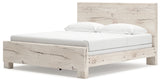 Lawroy Light Natural King Panel Bed, Dresser and Mirror from Ashley - Luna Furniture