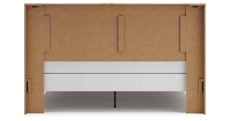 Lawroy Light Natural King Panel Bed from Ashley Furniture - Luna Furniture