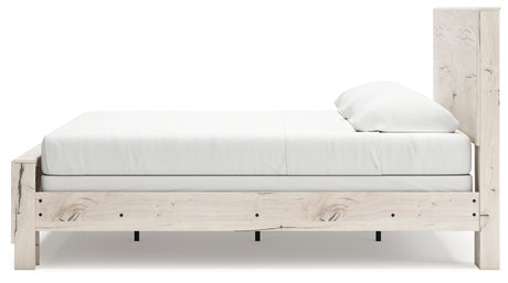 Lawroy Light Natural King Panel Bed, Dresser, Mirror and Nightstand from Ashley - Luna Furniture