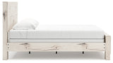 Lawroy Light Natural King Panel Bed, Dresser, Mirror and Nightstand from Ashley - Luna Furniture