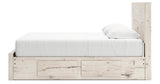 Lawroy Light Natural King Storage Platform Bed with 6 Drawers from Ashley Furniture - Luna Furniture