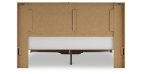 Lawroy Light Natural King Storage Bed, Dresser and Nightstand from Ashley Furniture - Luna Furniture