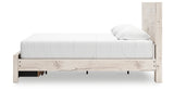 Lawroy King Panel Storage Bed with 2 Nightstands in Light Natural from Ashley - Luna Furniture