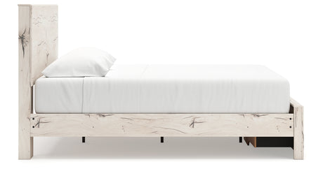 Lawroy King Panel Storage Bed with Dresser and 2 Nightstands in Light Natural from Ashley Furniture - Luna Furniture
