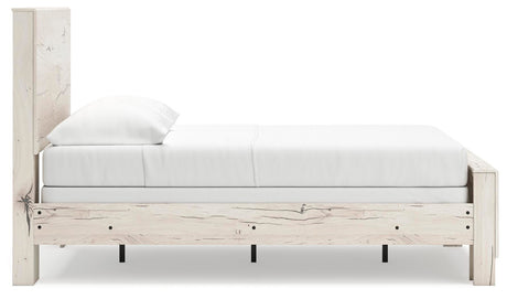 Lawroy Light Natural Full Panel Bed, Dresser and Mirror from Ashley - Luna Furniture