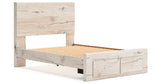 Lawroy Light Natural Full Storage Platform Bed from Ashley Furniture - Luna Furniture