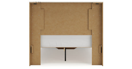 Lawroy Full Panel Headboard with Dresser and 2 Nightstands in Light Natural from Ashley - Luna Furniture