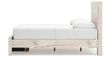 Lawroy Light Natural Twin Panel Bed with Storage with Mirrored Dresser and Chest from Ashley - Luna Furniture
