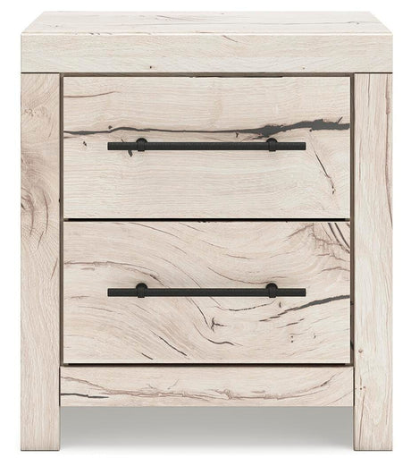 Lawroy Light Natural Queen Panel Storage Bed, Dresser, Mirror, Chest and Nightstand from Ashley - Luna Furniture