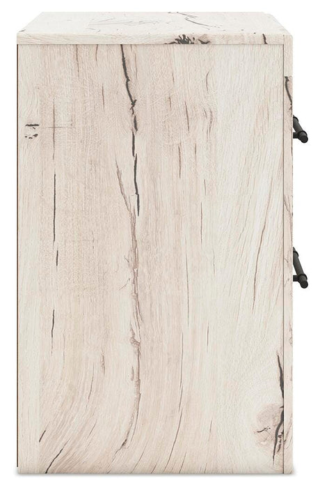 Lawroy Light Natural King Panel Bed, Dresser, Mirror and Nightstand from Ashley - Luna Furniture