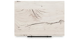 Lawroy Queen Panel Bed with Mirrored Dresser and Nightstand in Light Natural from Ashley - Luna Furniture
