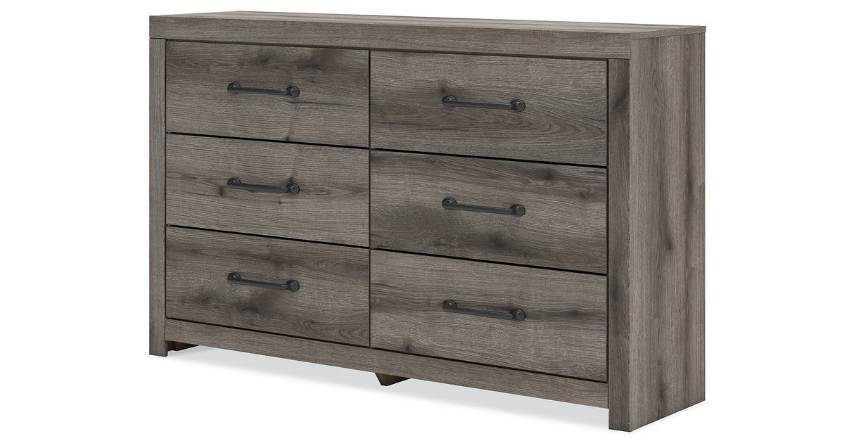 Graystorm Twin Panel Bed with Dresser in Brown Gray from Ashley Furniture - Luna Furniture