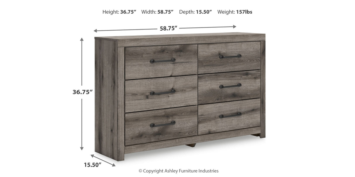 Graystorm Twin Panel Bed with Dresser in Brown Gray from Ashley Furniture - Luna Furniture