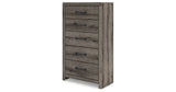Graystorm Queen Panel Bed with Mirrored Dresser, Chest and Nightstand in Brown Gray from Ashley Furniture - Luna Furniture