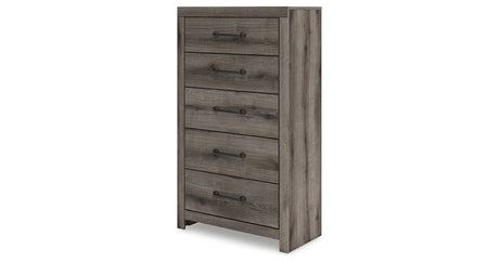 Graystorm Full Panel Bed with Storage with Mirrored Dresser, Chest and 2 Nightstands in Brown Gray from Ashley Furniture - Luna Furniture