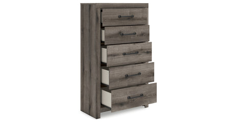 Graystorm Twin Panel Bed with Storage with Mirrored Dresser, Chest and 2 Nightstands in Brown Gray from Ashley Furniture - Luna Furniture