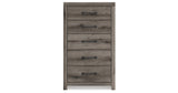 Graystorm King Panel Bed with Mirrored Dresser, Chest and 2 Nightstands in Brown Gray from Ashley Furniture - Luna Furniture