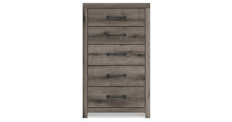 Graystorm Full Panel Bed with Mirrored Dresser, Chest and 2 Nightstands in Brown Gray from Ashley Furniture - Luna Furniture