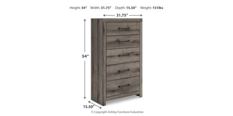 Graystorm Full Panel Bed with Storage with Mirrored Dresser, Chest and 2 Nightstands in Brown Gray from Ashley Furniture - Luna Furniture