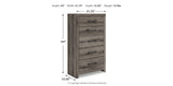 Graystorm Twin Panel Bed with Storage with Mirrored Dresser and Chest in Brown Gray from Ashley Furniture - Luna Furniture
