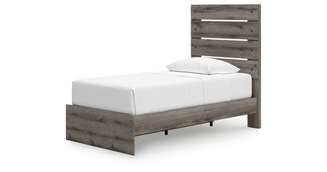 Graystorm Twin Panel Storage Bed with Mirrored Dresser in Brown Gray from Ashley Furniture - Luna Furniture