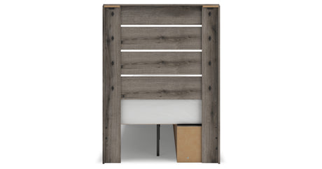Graystorm Brown Gray Twin Storage Platform Bed with 2 Drawers from Ashley Furniture - Luna Furniture