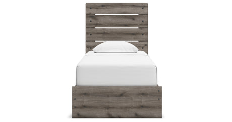 Graystorm Brown Gray Twin Storage Platform Bed with 2 Drawers from Ashley Furniture - Luna Furniture
