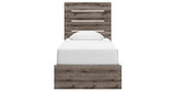 Graystorm Brown Gray Twin Storage Platform Bed with 4 Drawers from Ashley - Luna Furniture