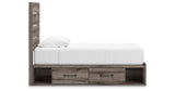 Graystorm Brown Gray Twin Storage Platform Bed with 4 Drawers from Ashley - Luna Furniture