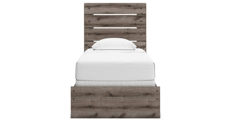 Graystorm Twin Panel Bed with Dresser in Brown Gray from Ashley Furniture - Luna Furniture