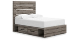 Graystorm Brown Gray Full Storage Platform Bed with 2 Drawers from Ashley Furniture - Luna Furniture
