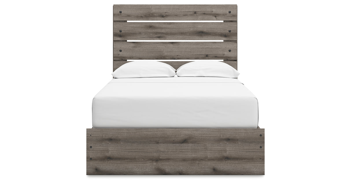 Graystorm Full Panel Bed with Storage with Dresser in Brown Gray from Ashley Furniture - Luna Furniture
