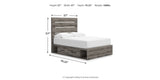 Graystorm Brown Gray Full Storage Platform Bed with 2 Drawers from Ashley Furniture - Luna Furniture