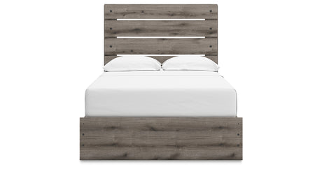 Graystorm Brown Gray Full Storage Platform Bed with 4 Drawers from Ashley Furniture - Luna Furniture