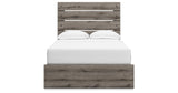 Graystorm Full Panel Bed with Storage with Mirrored Dresser and Nightstand in Brown Gray from Ashley Furniture - Luna Furniture
