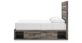 Graystorm Full Panel Bed with Storage with Mirrored Dresser, Chest and 2 Nightstands in Brown Gray from Ashley Furniture - Luna Furniture