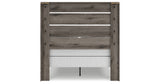 Graystorm Full Panel Bed with Mirrored Dresser and 2 Nightstands in Brown Gray from Ashley Furniture - Luna Furniture